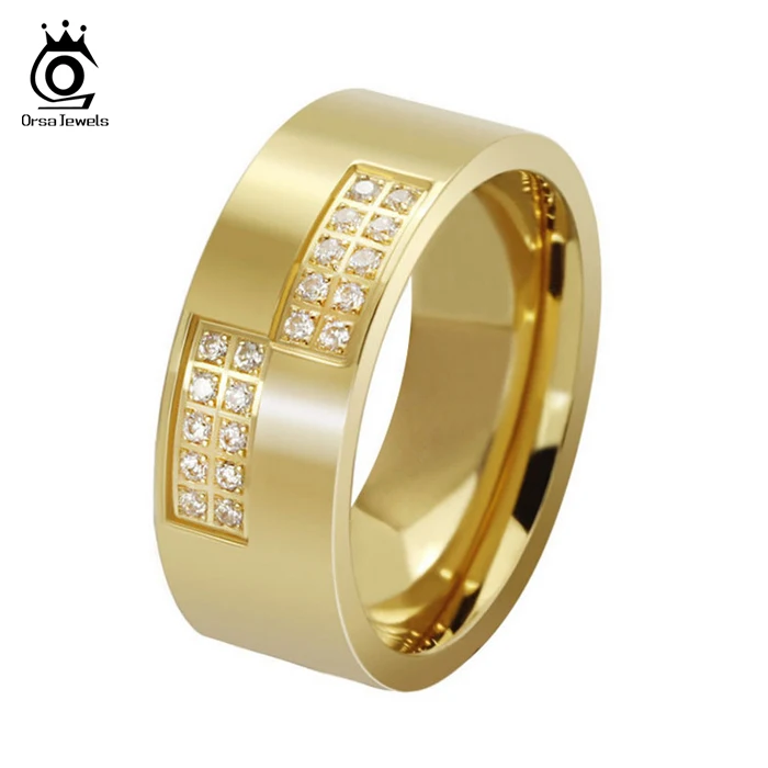 orsa jewels lead nickel free blackgold color stainless steel engagement rings crystal - Free Wedding Rings orsa jewels lead nickel free blackgold color stainless steel engagement rings crystal - Free Wedding Rings
