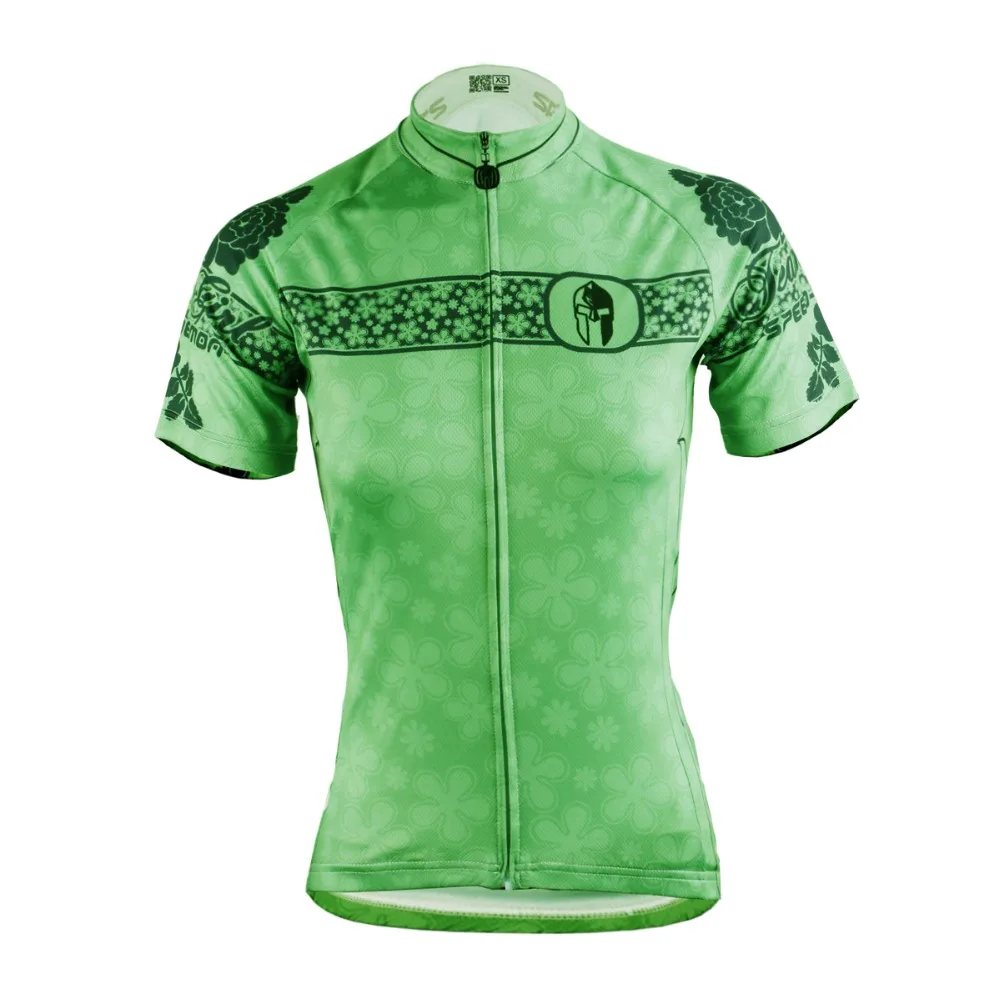 

PALADIN " Green Flower " Womens Short Sleeve Cycling Jersey Bike Shirt Cycling Clothing