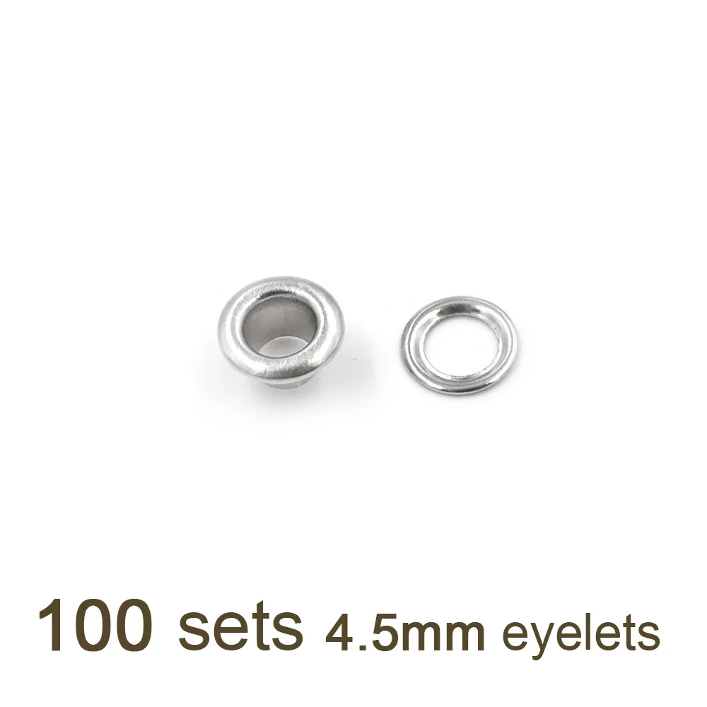 3,5 мм/4 мм/4,5 мм/5 мм/6 мм Металлические люверсы для скрапбукинга DIY для домашней работы швейная Одежда Люверсы ручные стучки инструменты - Цвет: 4.5MM eyelets