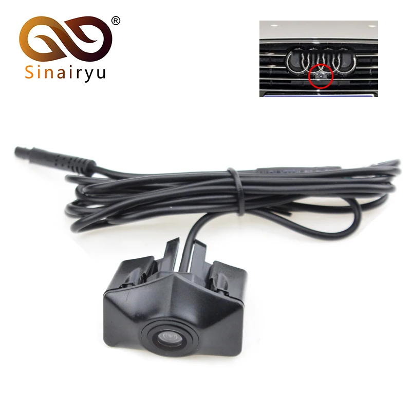 

Sinairyu CCD Car Front View Vehicle Logo Camera for Audi A6L Q5 Q7 Q3 A4L A4 b8 Front Logo Camera Brand Mark Camera PAL/NTSC