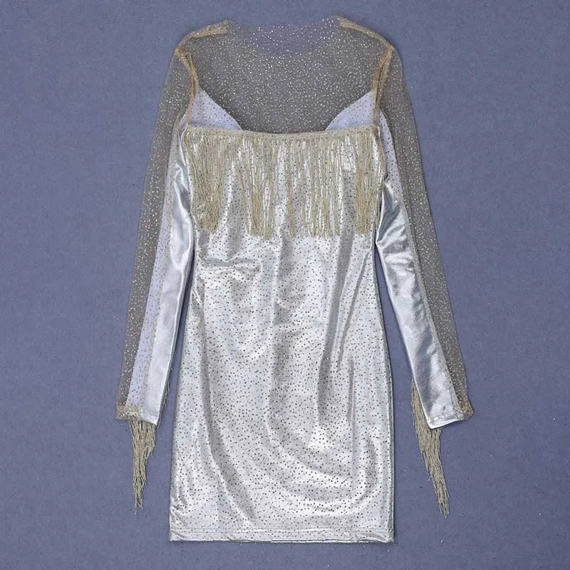 ERDAOBEN женское пикантное платье vestidos мини элегантное с v-образным вырезом облегающее Сетчатое Клубное платье H717