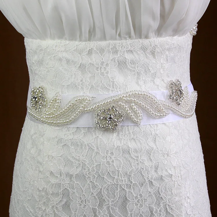 Buy Wholesale Bridal pearl Rhinestone Appliques belt