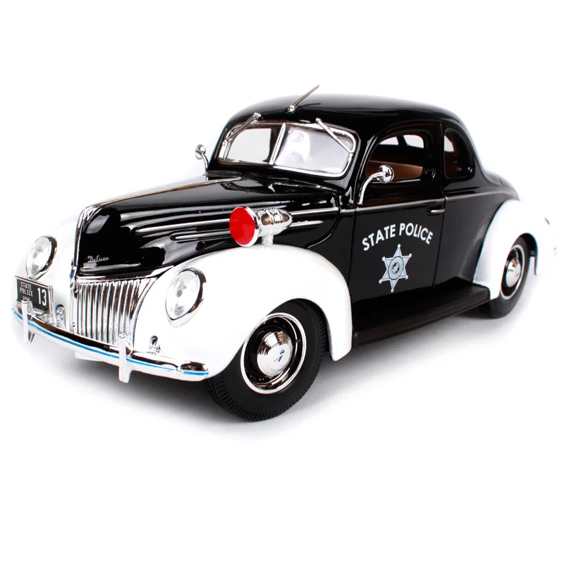 Maisto 1:18 1939 ford deluxe черный драгоценный автомобиль литье под давлением для полиции