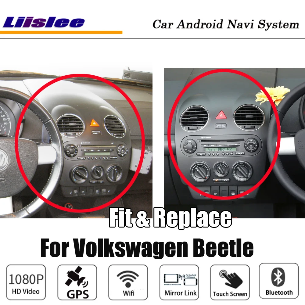 Perfect Liislee Android 8.1 up For Volkswagen Beetle 2003~2010 Stereo Carplay Screen NO DVD Player Map GPS Navigation Multimedia System 4