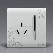 Kempinski Роскошная настенная Электророзетка, 3 отверстия розетка с 1 бандой 2 переключателя, AC 110~ 250 В