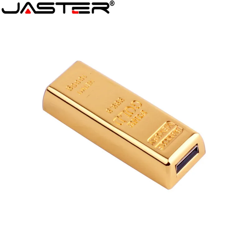 JASTER модный креативный металлический золотой стержень USB флеш-накопитель USB 2,0 4 ГБ 8 ГБ 16 ГБ 32 ГБ 64 Гб внешний накопитель карта памяти