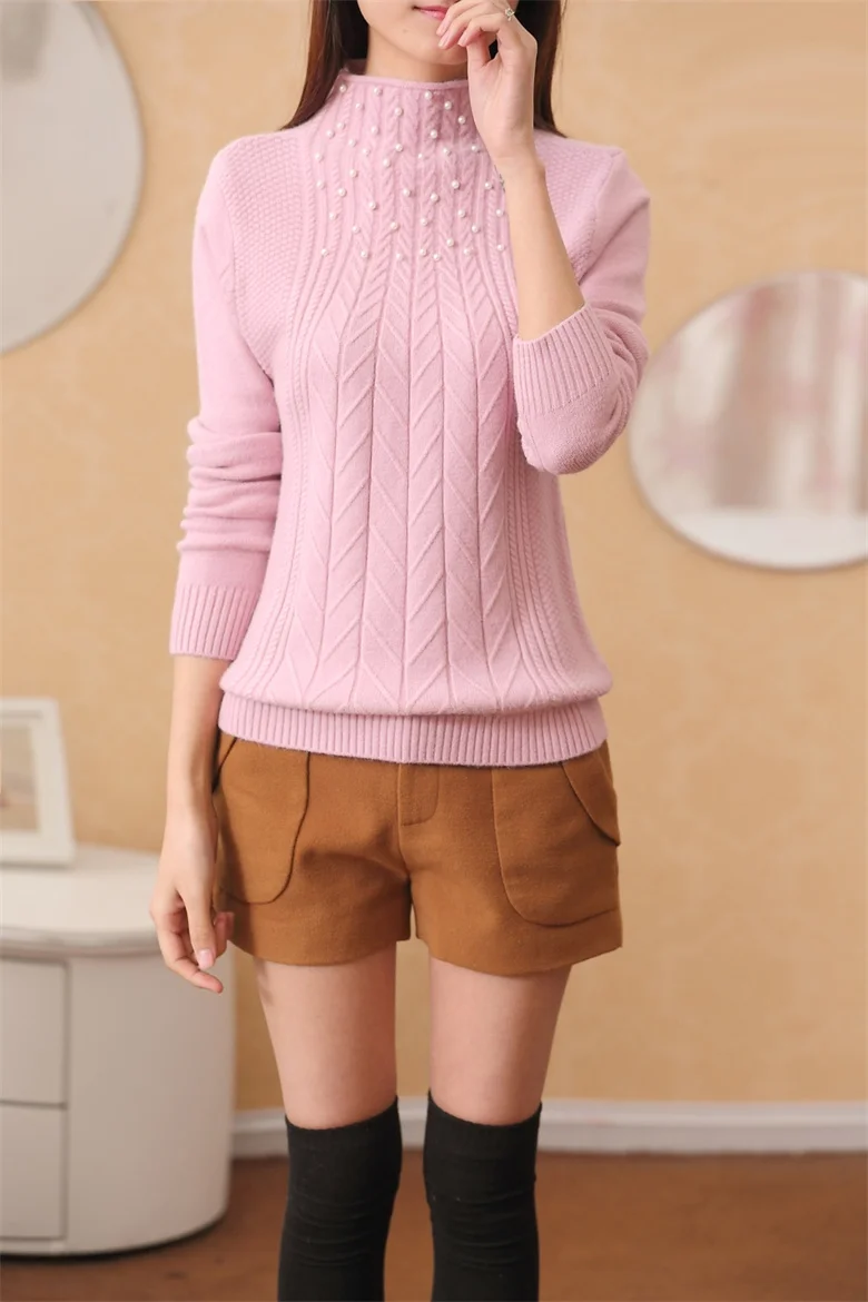Лидер продаж, новинка г. осень-зима универсальная тонкий свитер верхняя одежда женщин водолазка свитер для женщин
