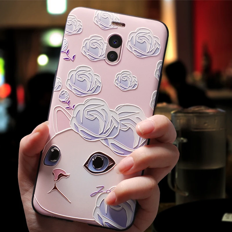 best meizu phone cases For Meizu M6 Note Case 3D Flower Silicone Emboss Phone Cover For Meizu M6T M5 Note M5C Pro 7 Plus Cases Coque Capa Relief cases for meizu belt