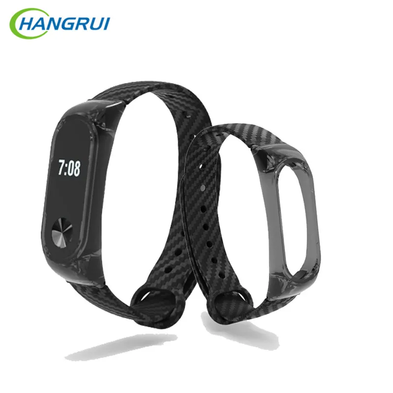 

HANGRUI Silicone Strap For xiaomi mi band 2 strap Crystal Frame Miband 2 Colorful strap wristband replacement for xiomi miband2