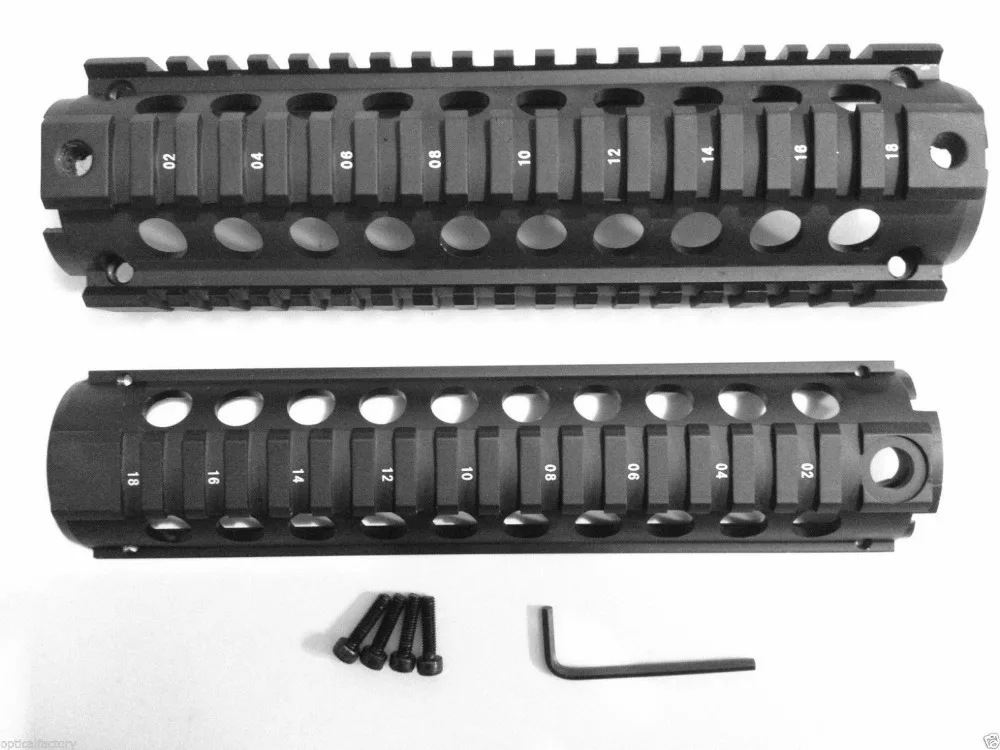 Векторная Оптика Тактический средней длины из 2 частей RIS Handguard Picatinny Quad Rail Mount 8,5 ''fit. 223 rem 5,56 мм