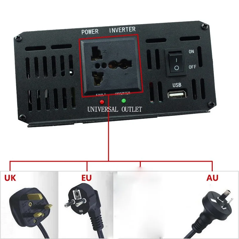 Car Power Inverter DC 12V to AC 220V 2500W Portable Power Transformer Inverter Vehicle Power Supply Charger Converter Adapter (8)