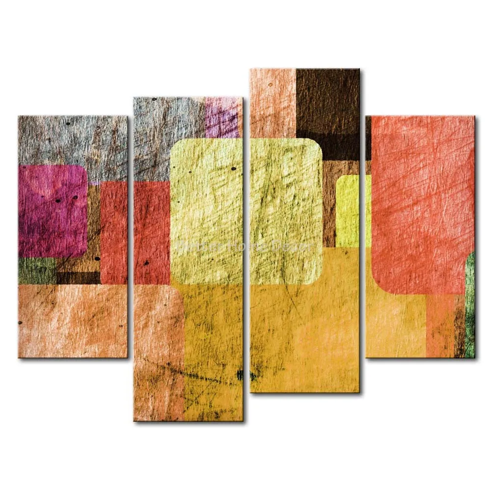Overlapping Pastel Tiles 3 Wall Painting Overlapping Pastel Tiles Picture