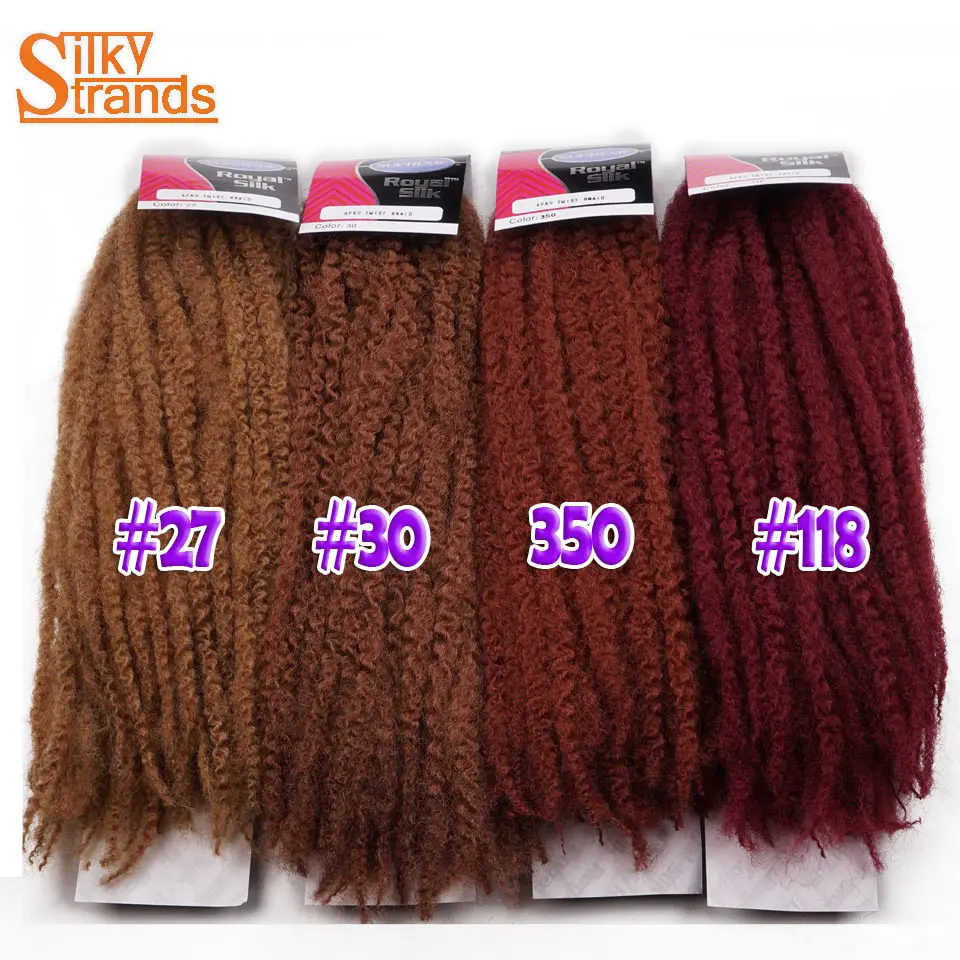 Silky Strands Marley Braids Hair Crochet Ombre Afro Kinki Kanekalon Synthetic Braiding Hair Crochet Braids Hair Extensions Bulk