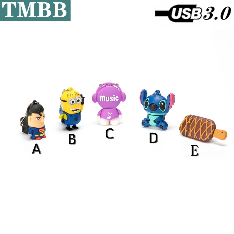 Модель персонажа из мультфильма, флеш-накопитель USB, флеш-накопитель 256 ГБ, 8 ГБ, 16 ГБ, 32 ГБ, 64 ГБ, 128 ГБ, usb 3,0, флеш-карта памяти, u-диск