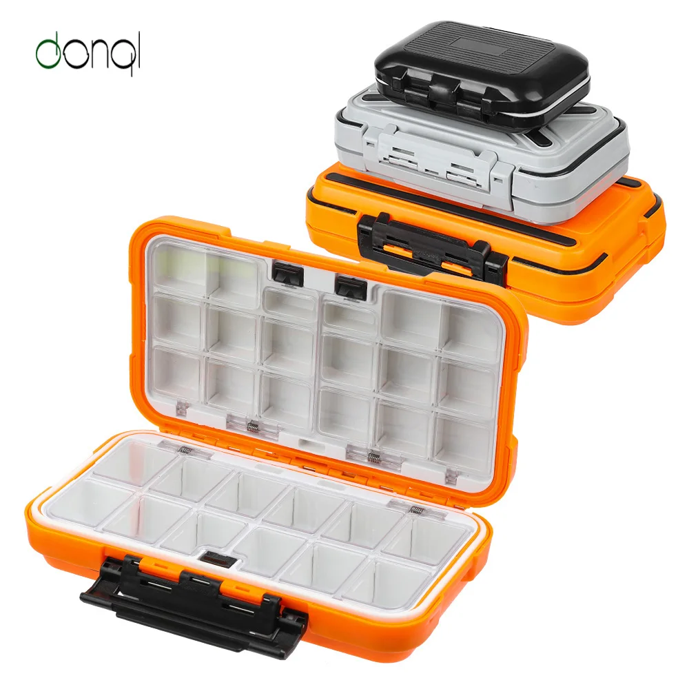 Plastic Double Layer Waterproof for Fishing Tackle Box Lures Bait Storage Case' 