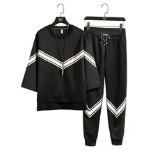 M-3XL 4XL Весна Лето спортивный костюм мужской комплект модный мужской спортивный костюм с брюками haremmen одежда комплект