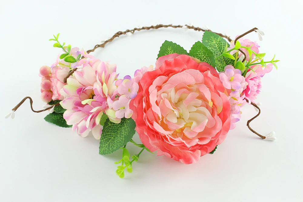 Buy BIG Rose Flower Wedding Beach Tiara Crown hair