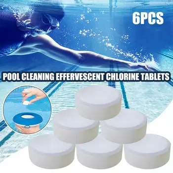 

Swimming Pool Disinfection Tablets Clean Disinfectant Chlorine Tablets Powder Instant Effervescent Chlorine Tablets 6 Pieces