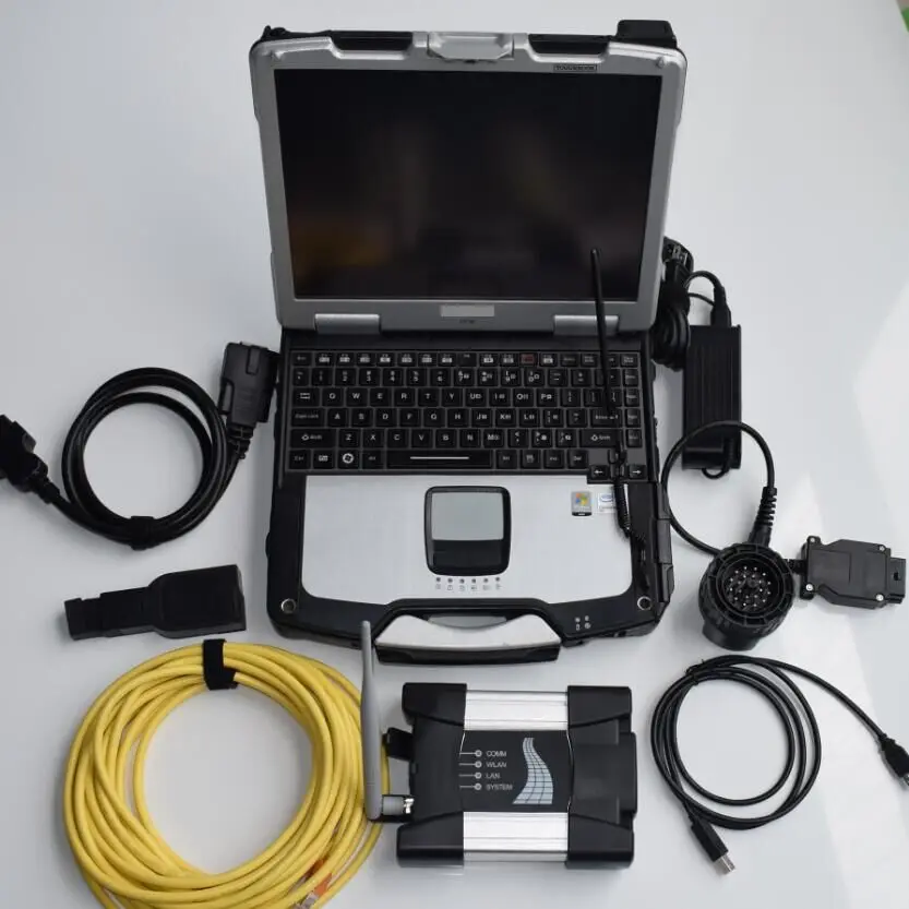  Para bmw diagnóstico ista icom a2 b c con ordenador portátil cf30 pantalla táctil 4g con hdd 500gb 