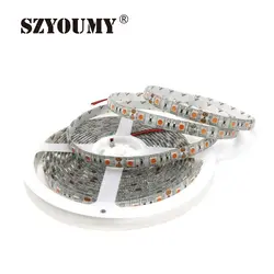 Szyoumy 12 В 5050 SMD Светодиодные ленты свет 60led/M Водонепроницаемый fita ленты Клейкие ленты автомобиля лампы розовый 12 В 15 м