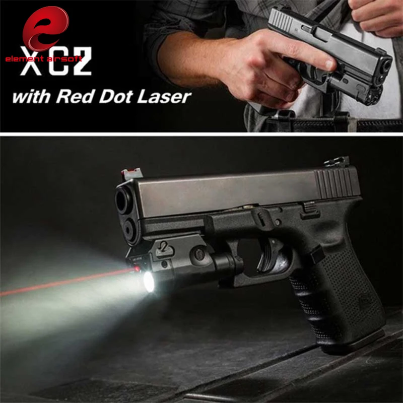 Lumens de Luz Branca à Prova Elemento Airsoft Tactical Ultra Red Dot Laser Compact Pistol Flashlight Combo Mini Led 200 d' Água Xc2 2 Laser Compact Pistol Flashlight Combo MINI LED