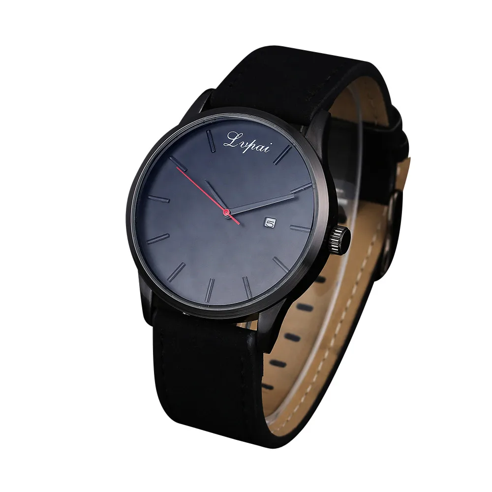 

2019 Best Sell Watch Men Popular Low-key Minimalist Connotation Leather Men's relogio masculino Quartz Wristwatch Fashion A4