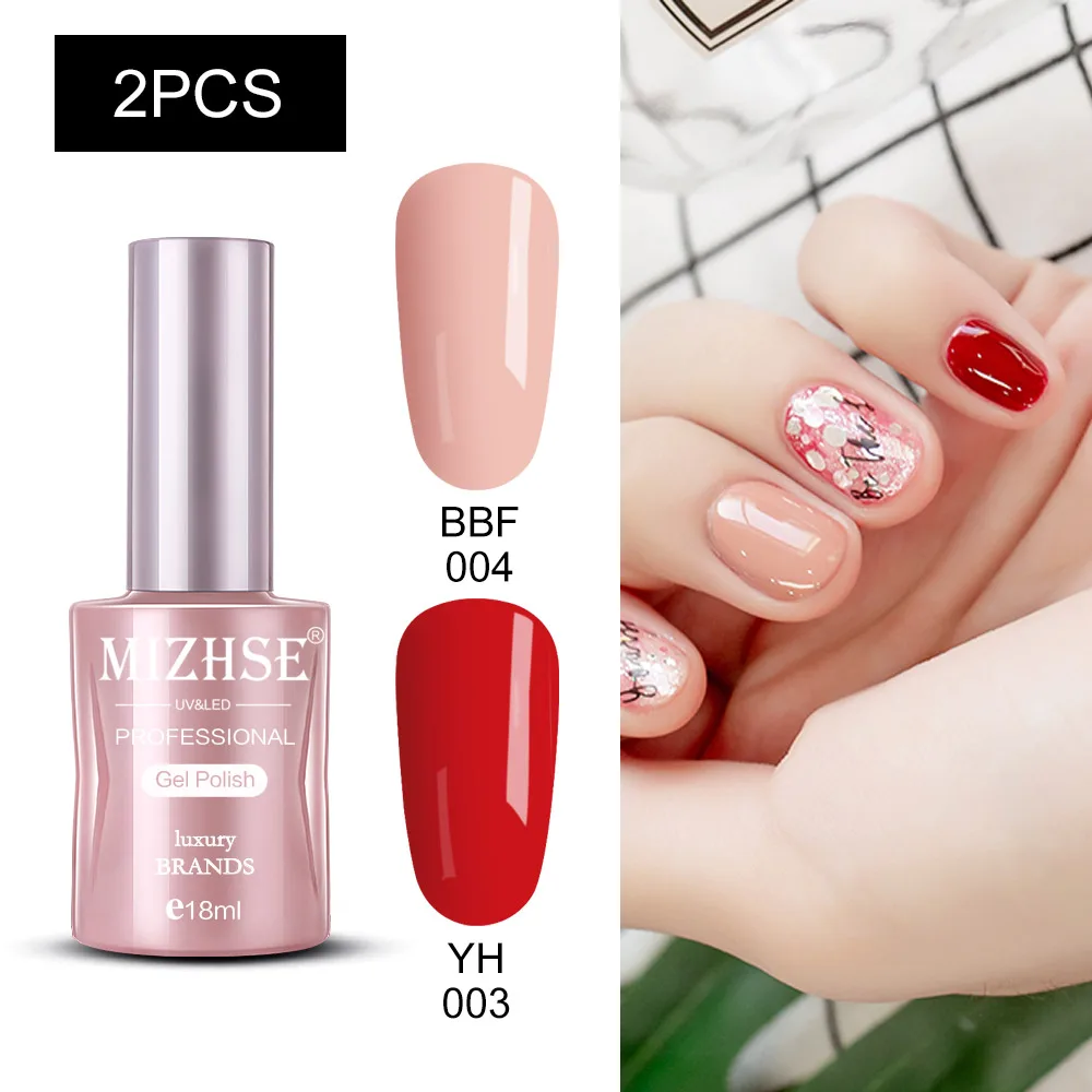 GELS-12 MIZHSE Гель-лак для ногтей UV Vernis Полупостоянный праймер верхнее покрытие 18 мл для маникюра геллак Полупостоянный гибридный дизайн ногтей - Цвет: GELS-12