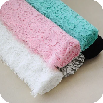 

New eyelash embroidery lace cloth,fashion skirt doll clothes fabric accessories,fabrics for patchwork,140cm*150cm/pcs