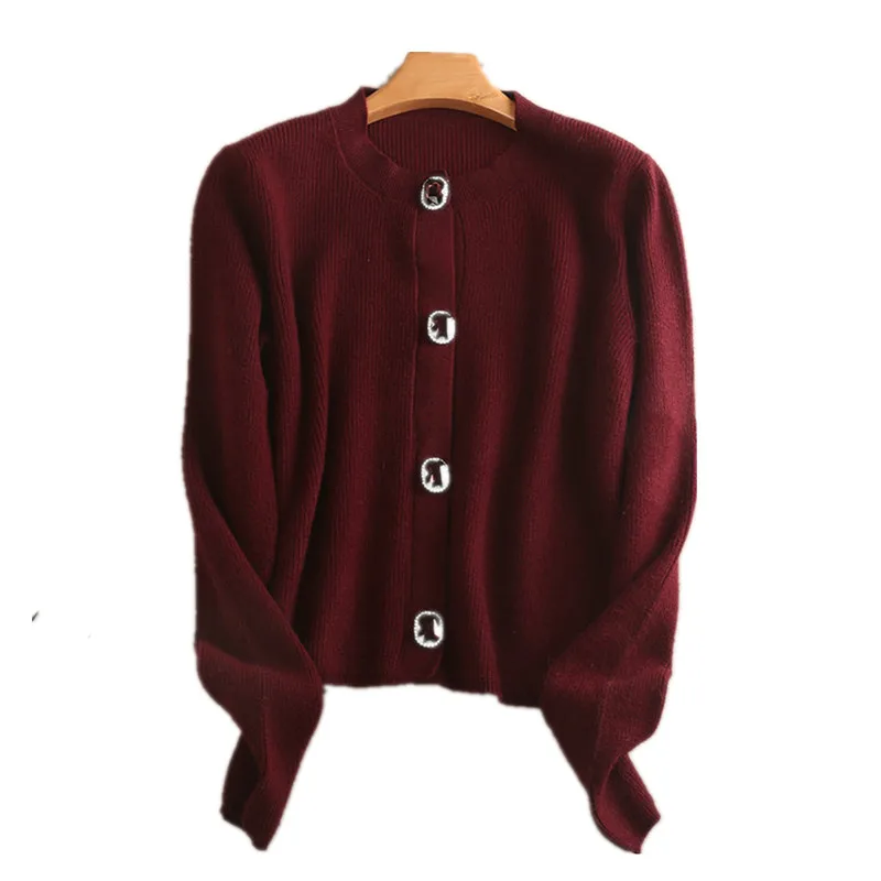 

zocept Women's Short Cardigan 2018 Autumn Spring Casual Knit Cashmere Blend Jacket Sweaters Female O-Neck Short Style Cardigans