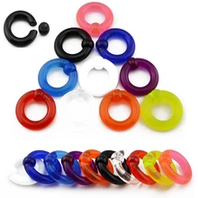 1 пара УФ акриловых шариковых колец для ушей, тоннелей, пробок для ушей, расширитель для пирсинга, ювелирные изделия для тела, серьги