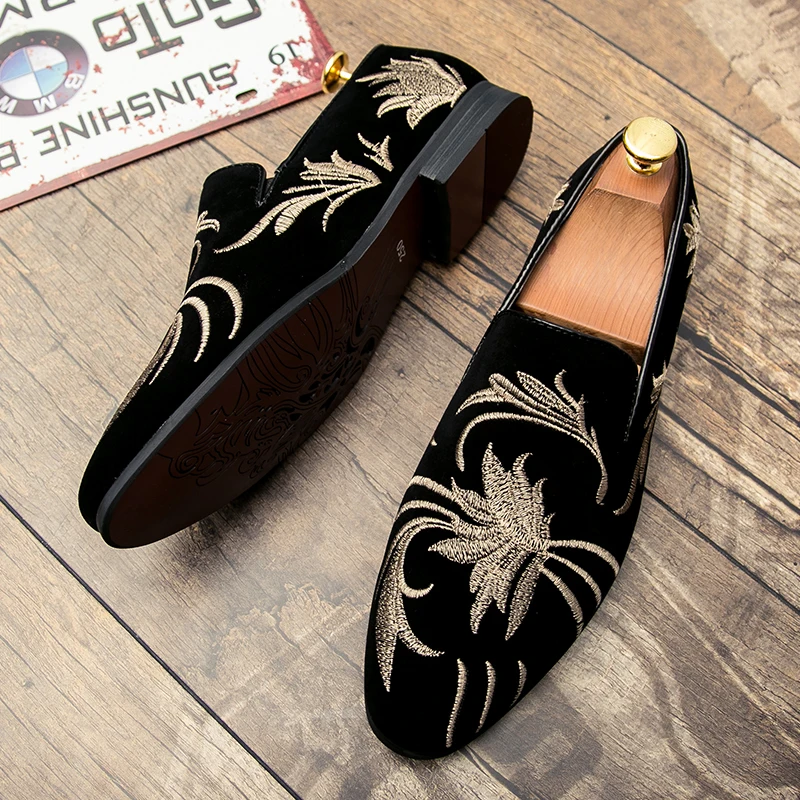 fashion flowers print leather shoes men luxury brand tree designer dress male footwear man wedding pants oxford shoes for men (25)