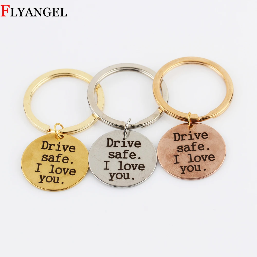 Personalized Drive safe I Love You Key Rings Engraved Car Chain for Boyfriend Girlfriend Couples Valentines Gift Jewelry | Украшения и
