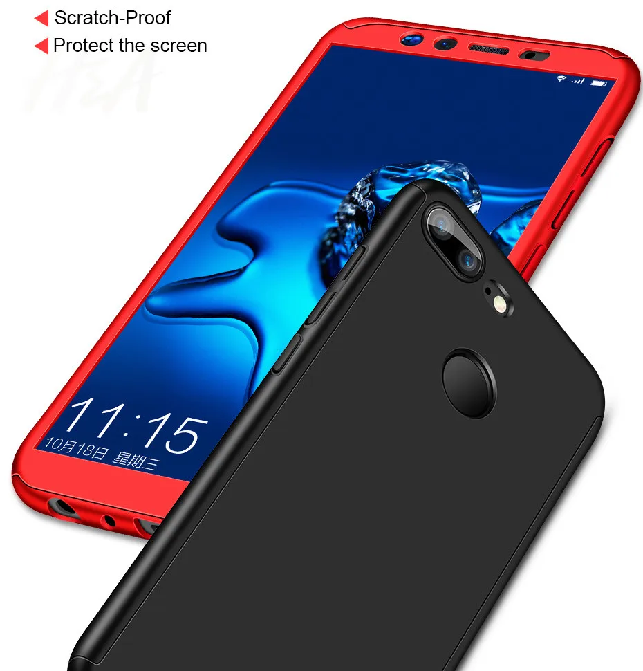 360 градусов полный чехол для телефона Huawei Nova 2 2s 3 3i 3e P смарт-экран протектор телефона крышка Honor V9 Play 10 Lite чехол