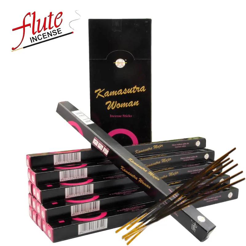 

FLUTE 200 Sticks/Pack Kamasutra Woman Luck Cored Stick Incense Handmade From Indian Burning in Tea House For Aromatic