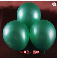 Дешевые 12 дюймов темно-зеленый латекс вечерние шар для Свадебные украшения