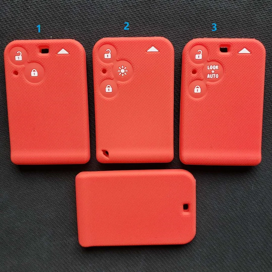

Car Remote Smart Card Key Silicone Case For Renault Laguna Espace 2 3 Button Remote Card Protective Holder Accessory
