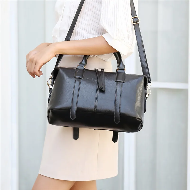 

PU leather Women Bag Casual Large Capacity Hobos Female Totes Designer Vintage Solid Shoulder Luxury Handbags Bolsas Feminina