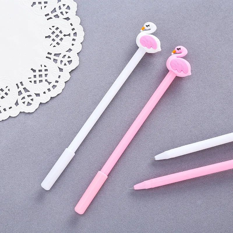 

3Pcs Flamingo Swan Gel Pen Promotional Gift Stationery School & Office Supply Baby Shower Birthday Party Decorations Kids DIY.Q