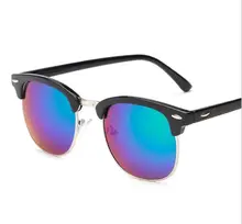 J47 Medio Metal de Alta Calidad Gafas de Sol Hombres Mujeres Marca Diseñador Gafas de Sol de Espejo Gafas de Moda Gafas Gafas de Sol UV400