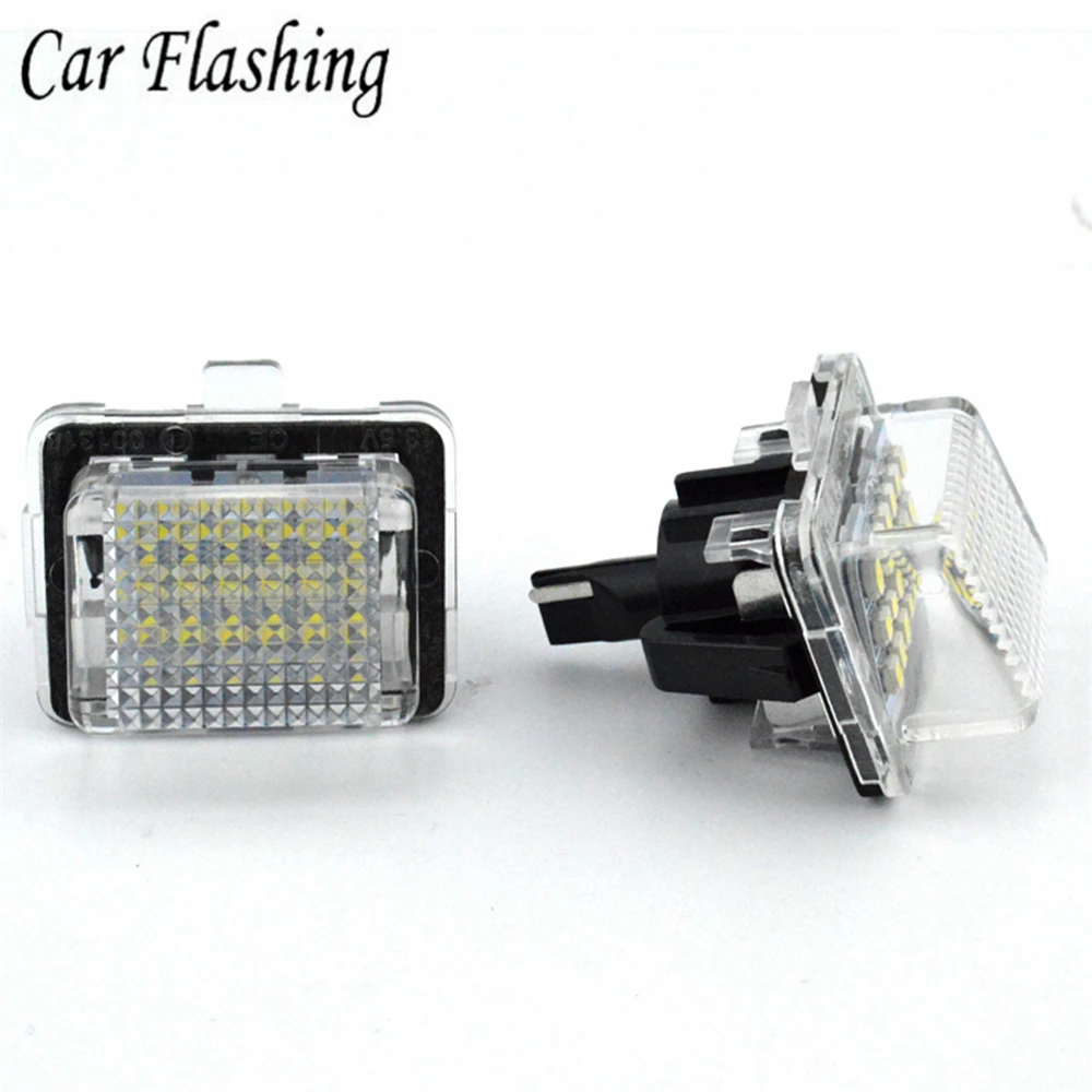 Car flashing 2PCS Error Free 12V 18 SMD LED White License Number Plate Light Lamp For Mercedes/Benz W204 W221 W212 W216 | Автомобили и