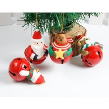 Рождественские колокольчики, украшение на елку, домашний декор, праздничный подарок, сплав, Санта, медведь, лось, снеговик, орнамент addobbi natalizi