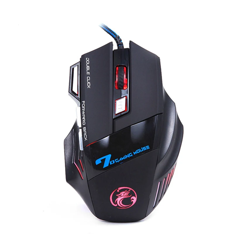 

5500DPI Wired USB Gaming Mouse 7 Buttons LED Optical Cable Computer Mouses Gamer Mice for PC Laptop Office Work Game Mouse