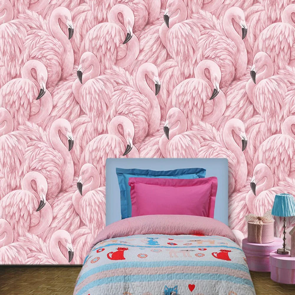 flamingos bird animal wallpaper murals for living room home wall