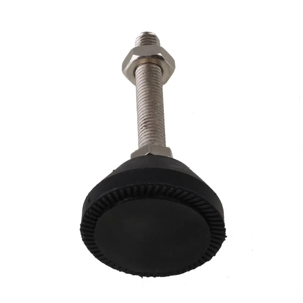

Black 40mm Dia Universal Joint Threaded M8 x 46mm Adjustable Furniture Glide Leveling Foot Pad 1pcs