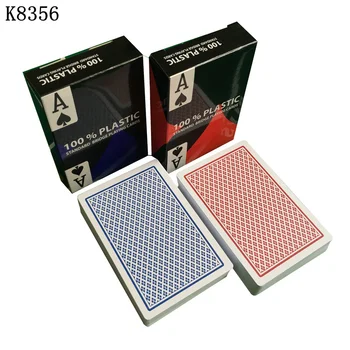 

2 Sets/Lot 2017 New 2 Color for chosen Red and Blue PVC Waterproof plastic playing poker cards 58*88mm K8356
