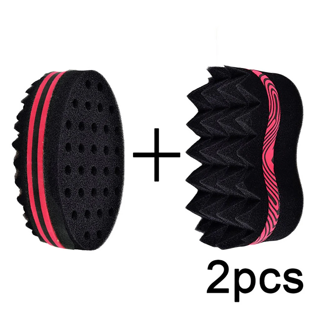 Arsty 2 4pcs Stripes Magic Twist Hair Brush Sponge Curl Sponge