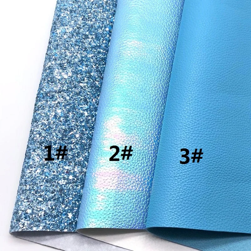 

1PCS A4 SIZE 21X29cm Alisa Glitter Cuero Sintetico blue Leather Leather for DIY F67E