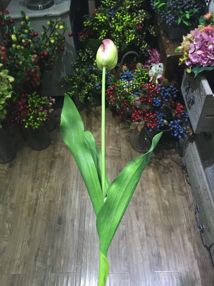 6 шт. EVA тюльпан 55 см длина высокое качество искусственный цветок Свадьба Свадебный дом магазин Декоративные искусственные цветы 4 вида цветов