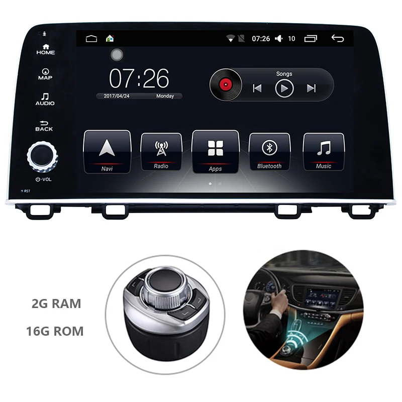 Android 7 1 Din Автомобильный мультимедийный dvd-плеер для Honda CRV 2017 GPS навигационная