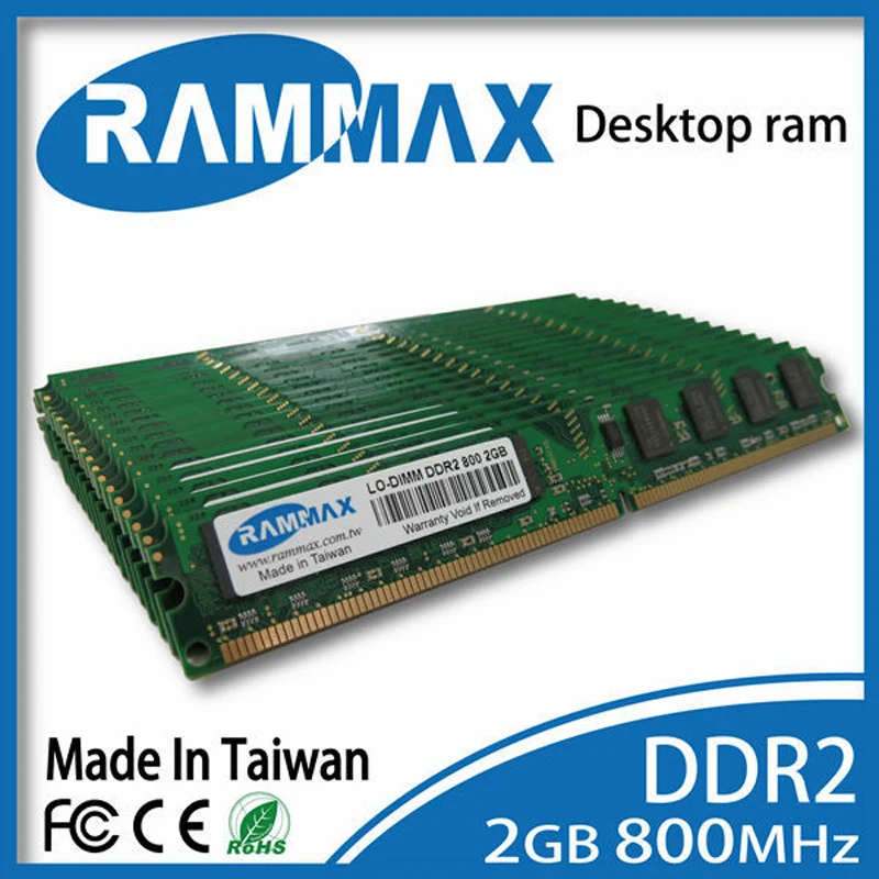 

New sealed LO-DIMM 800Mhz Desktop Memory Ram 2GB DDR2 PC2-6400 240pin/CL6/1.8v compatible with all AMD/Intel motherboards of PC